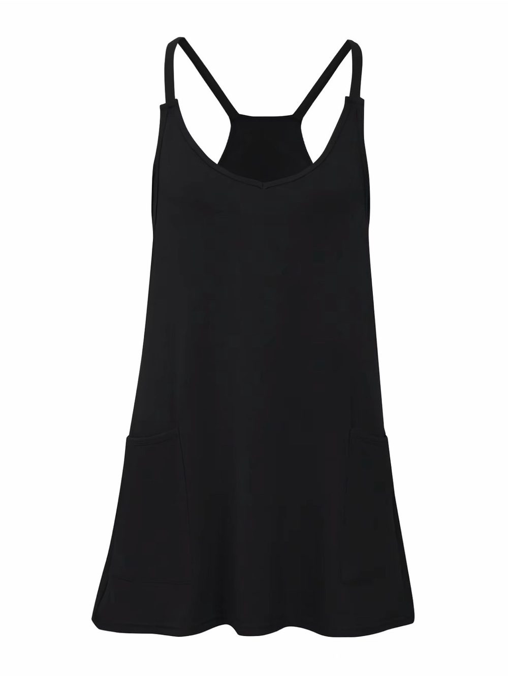Romper Dress Tank with Built-In Shorts - Black New Boutique - Picture 6 of 7